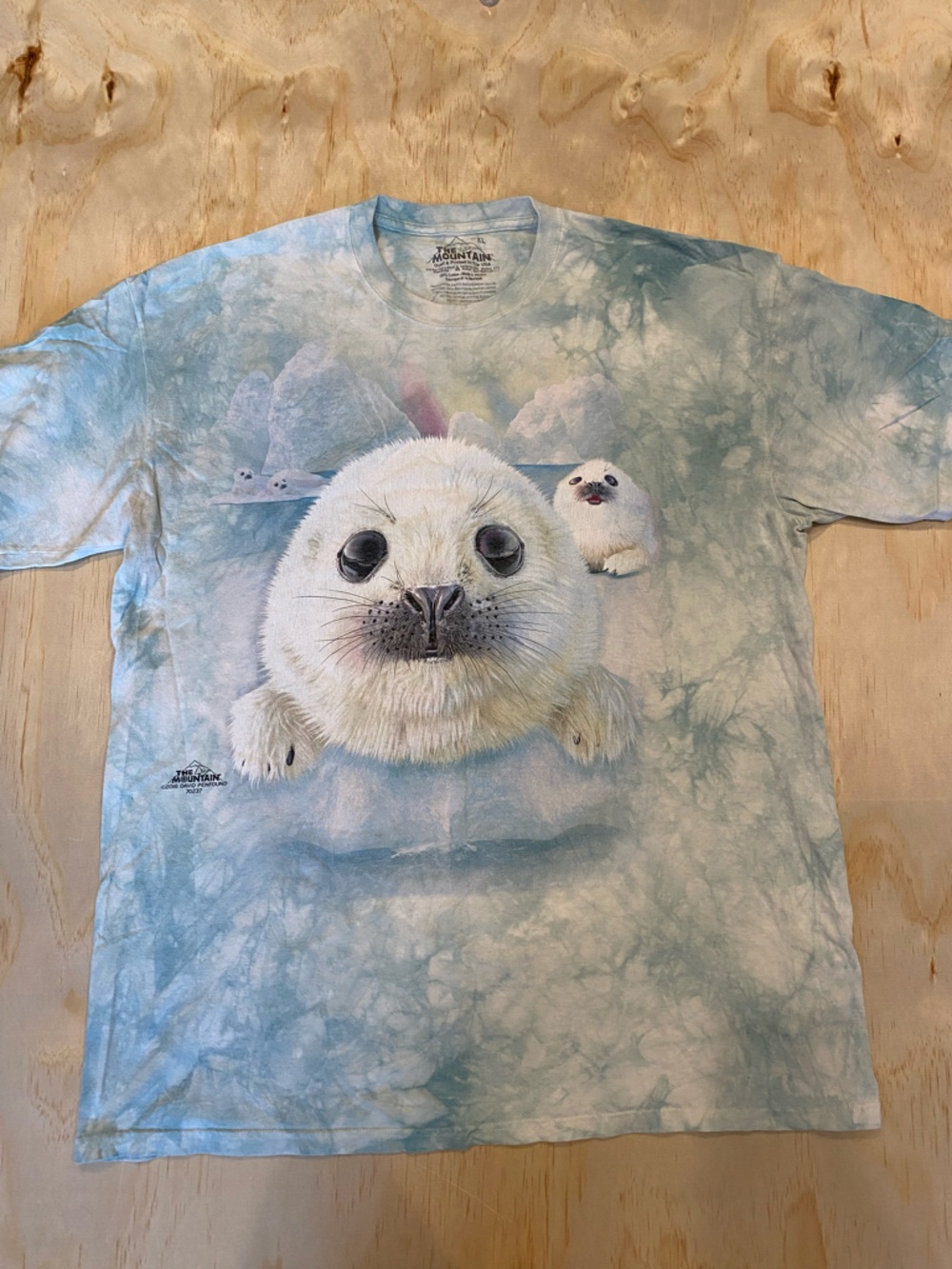The Mountain Blue Tie-Dye Seal Pup Graphic Tee